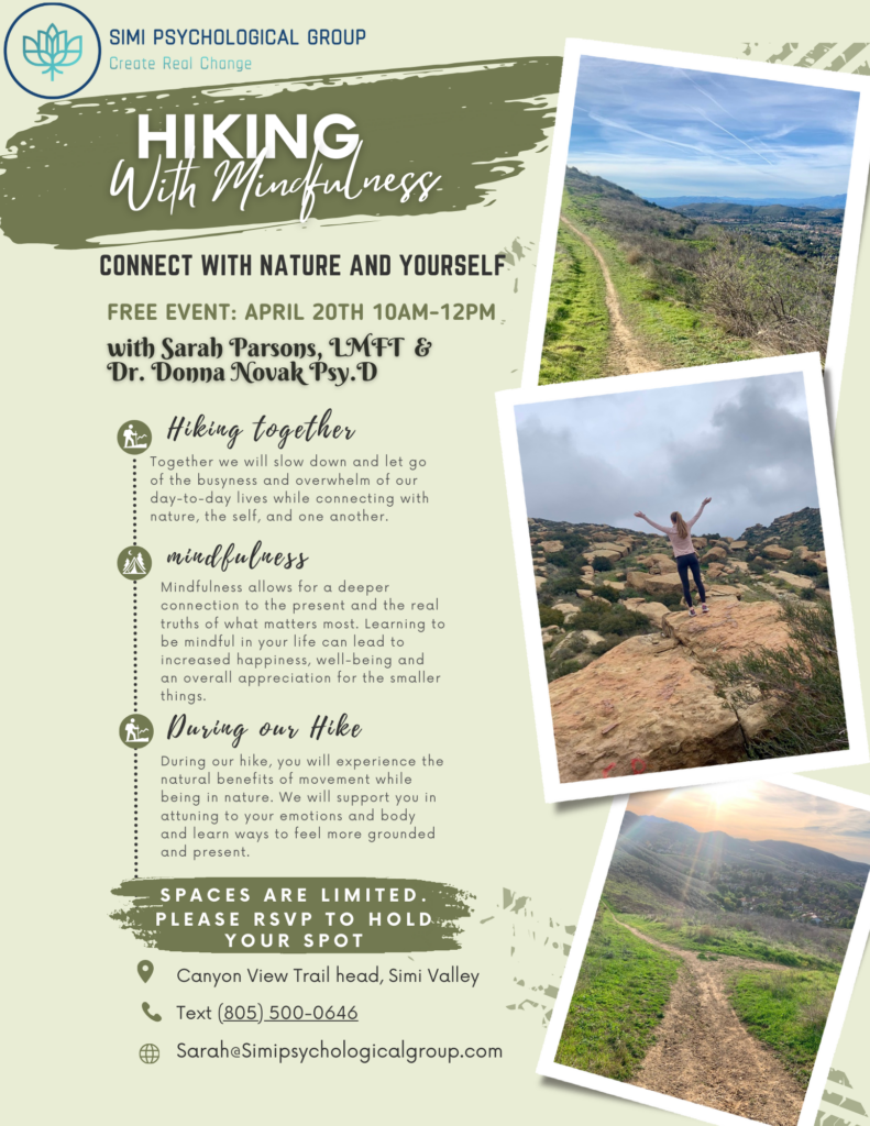 Mindfulness hike with therapists in Simi Valley