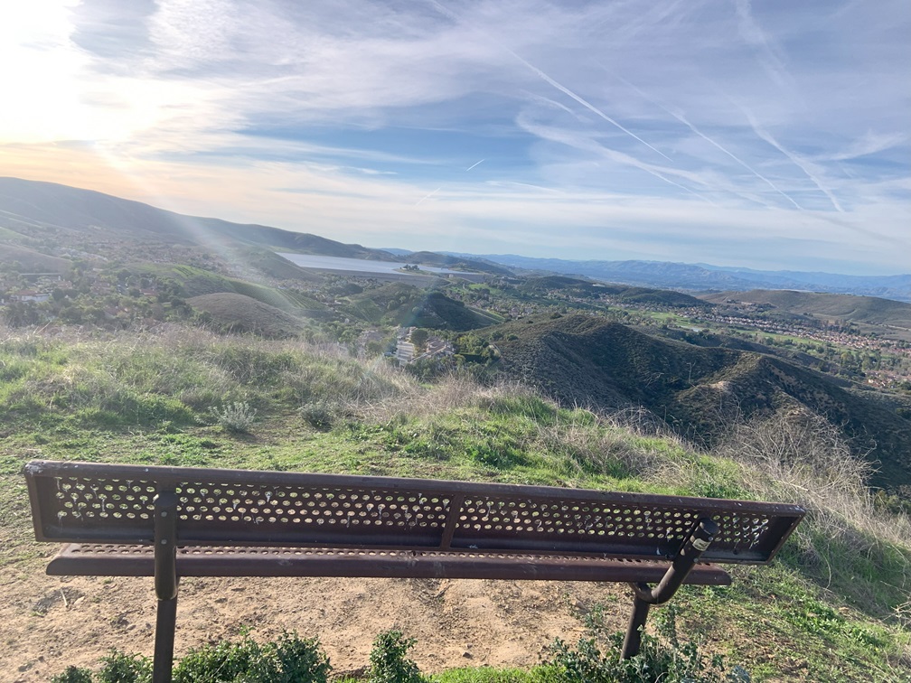 Beautiful bench in Canyon View and Wood Ranch Loop in Simi Valley Ca